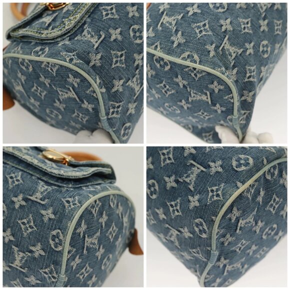 LOUIS VUITTON Monogram Denim Neo Speedy Hand Bag Blue - Picture 16 of 16